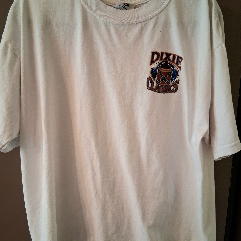 Jerzees White Short Sleeve Tee with Dixie Classics Chest Logo